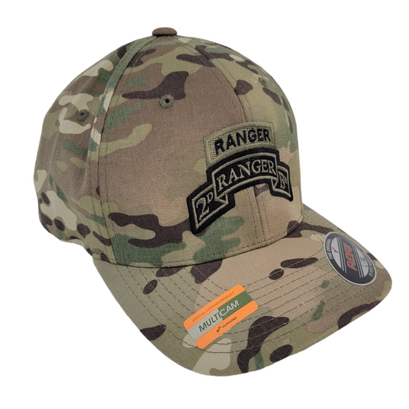 Hat - 2d Ranger Bn Tab Scroll Multicam Flexfit