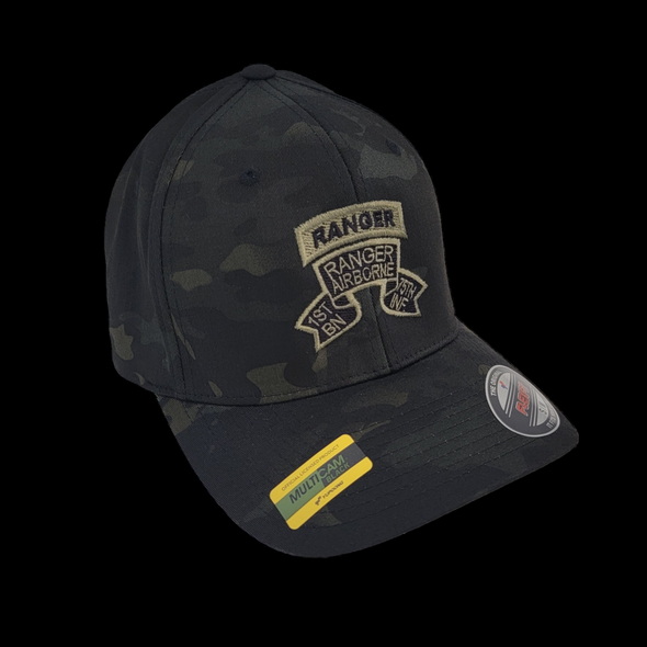 Hat - 1st Ranger Bn Old Scroll Multicam Flexfit