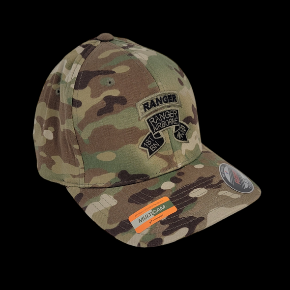 Hat - 1st Ranger Bn Old Scroll Multicam Flexfit