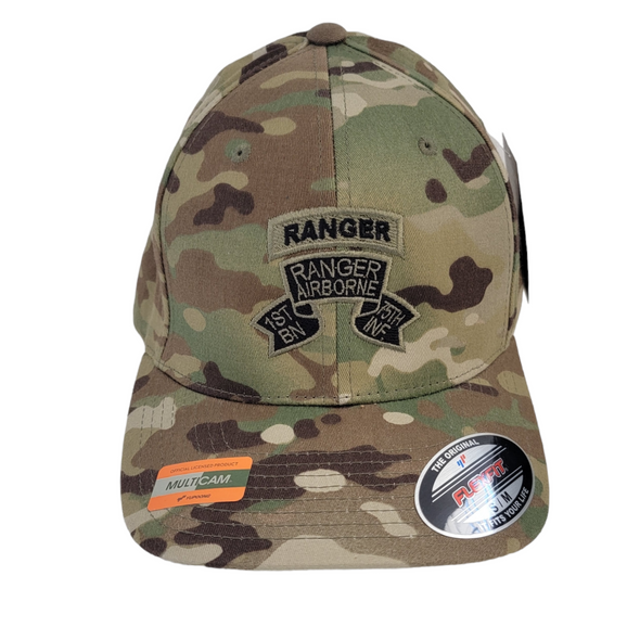 Hat - 1st Ranger Bn Old Scroll Multicam Flexfit