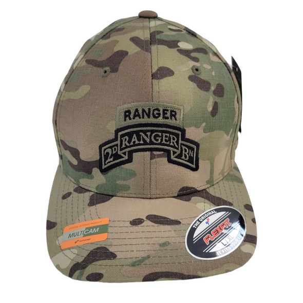 Hat - 2d Ranger Bn Tab Scroll Multicam Flexfit