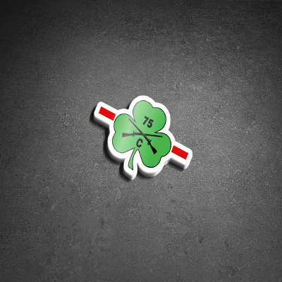 Sticker - 1st Ranger Bn Company Shamrock