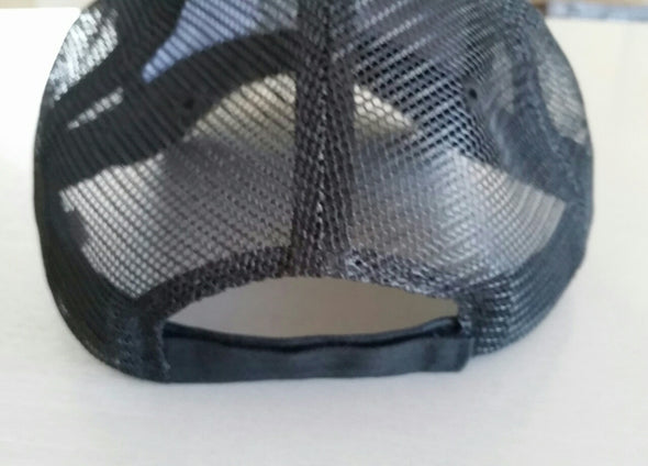 Hat - Scroll Skull DUI - Black Trucker