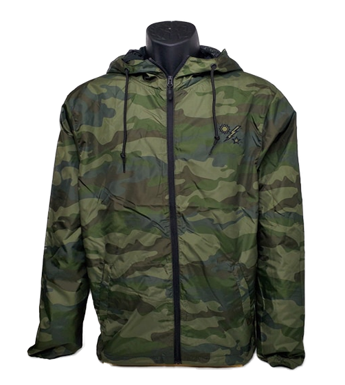75th DUI Outline Independent Windbreaker Forest Camo S